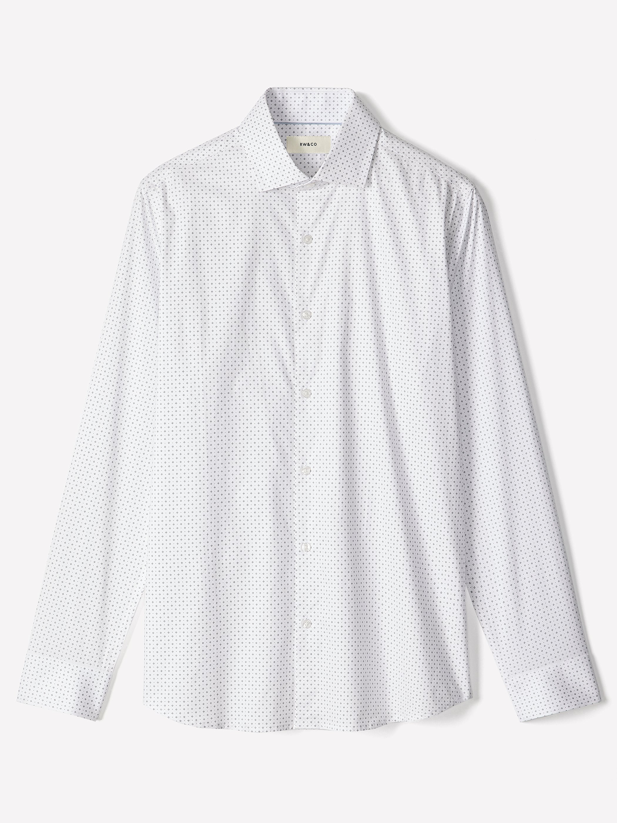 Slim Fit Cotton Blend Shirt with Tailored Collar