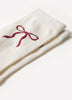 Crew Socks with Bow Detail, Cotton Blend