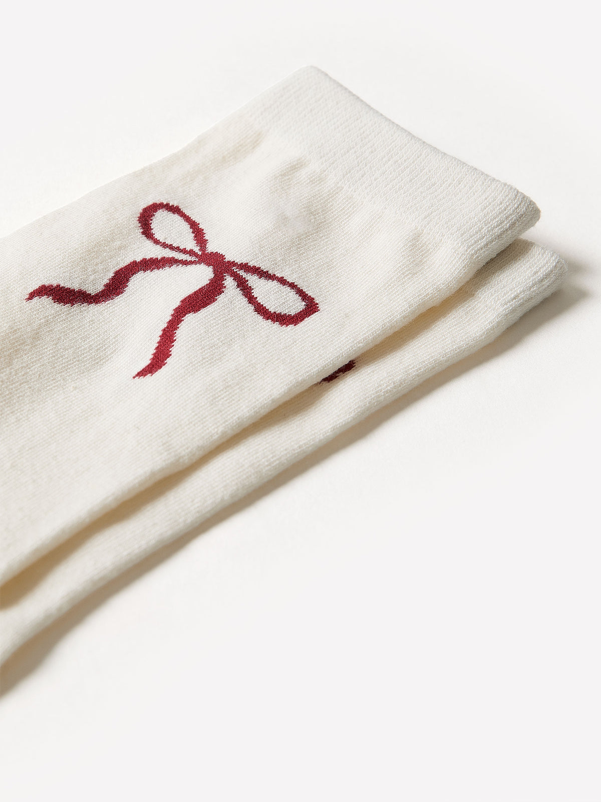 Crew Socks with Bow Detail, Cotton Blend