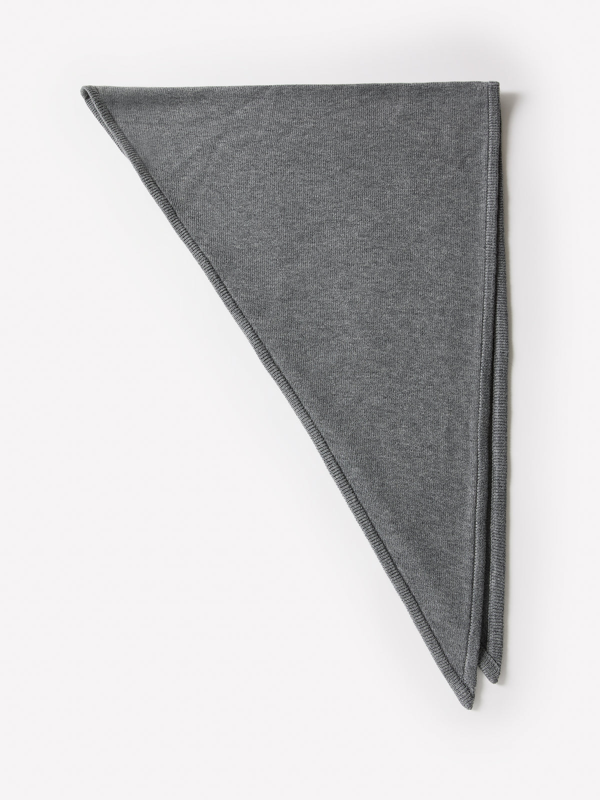 Triangular Mercerized Fine Merino Wool Scarf