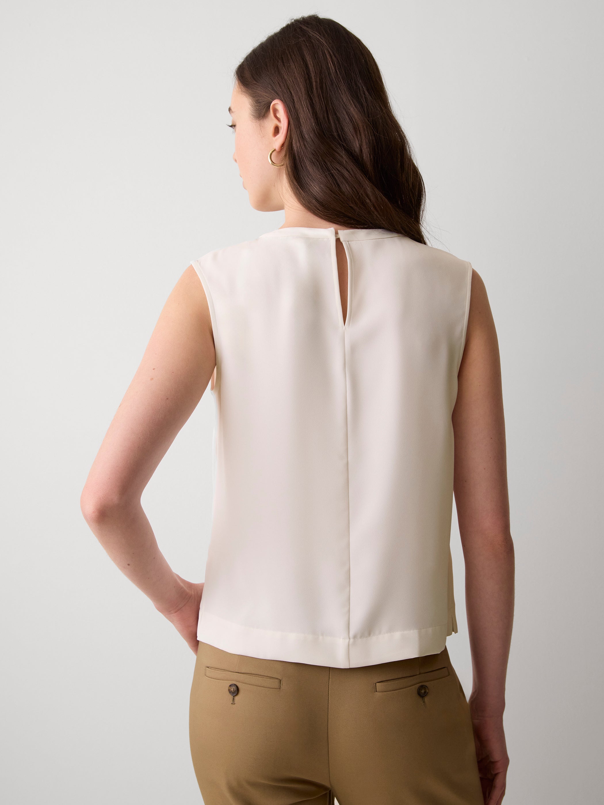 Camisole Satinée à Col Rond