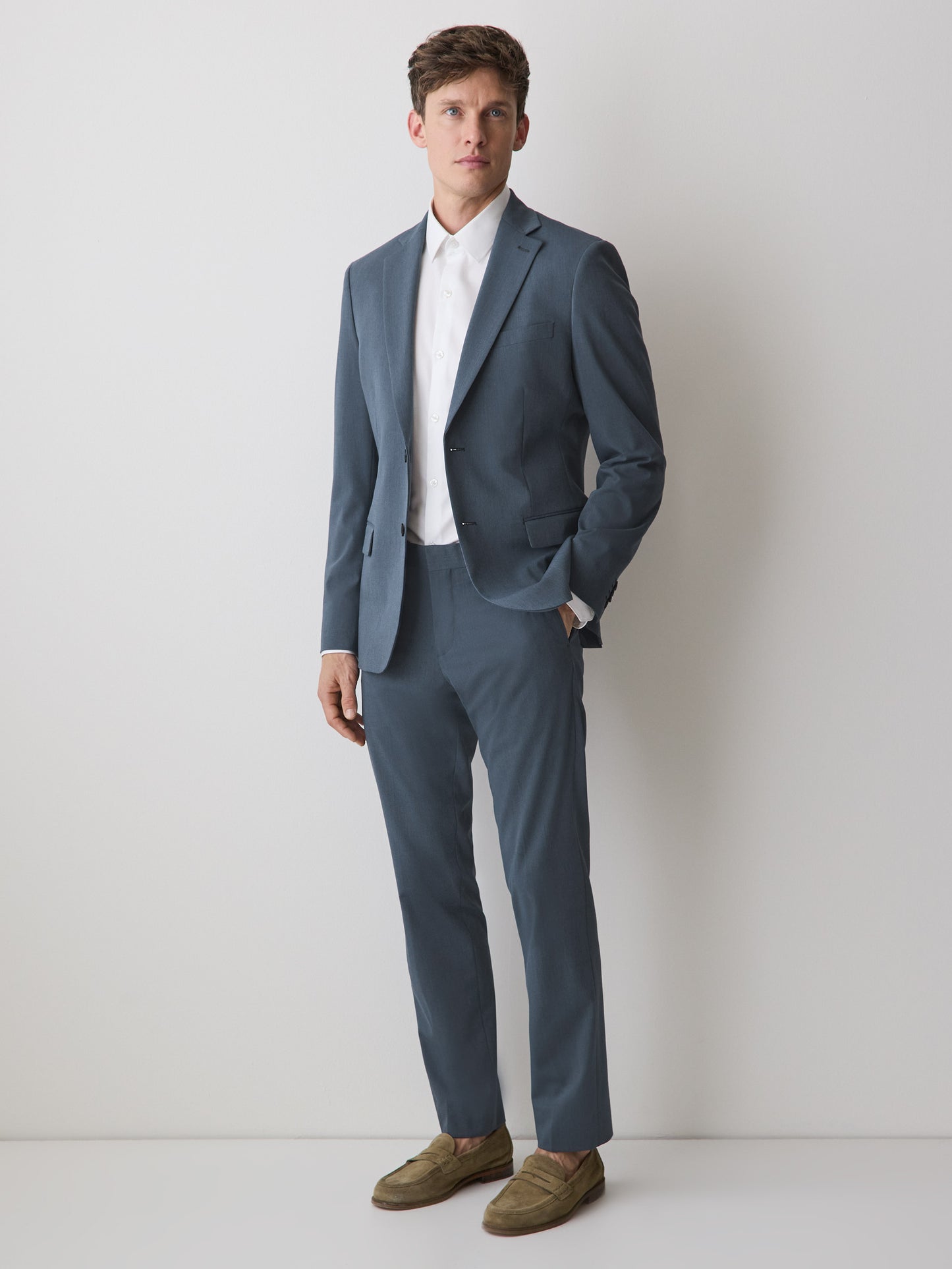 Slim Fit Blue Suit Pant