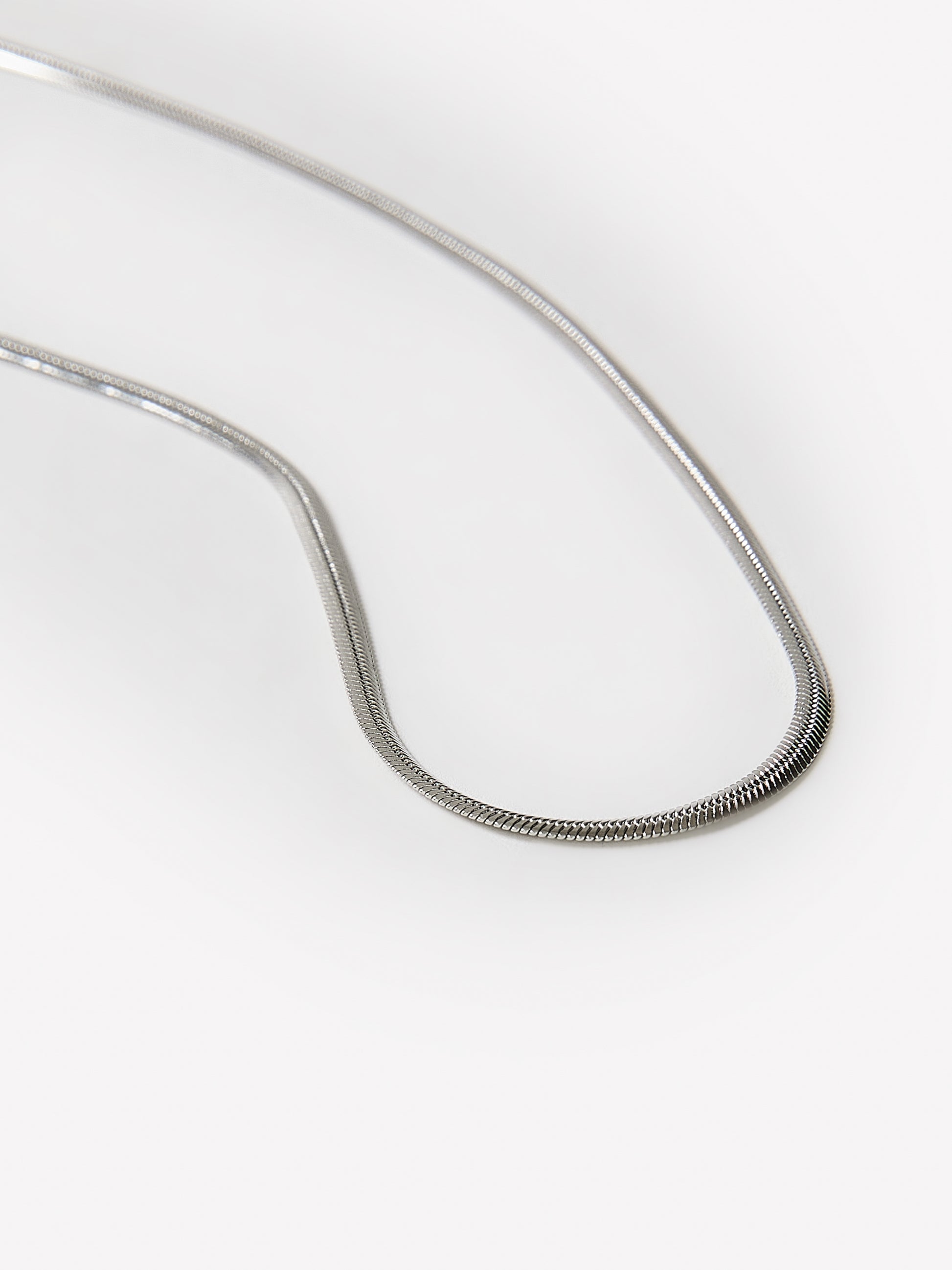 Delicate Snake Chain Necklace in Metal