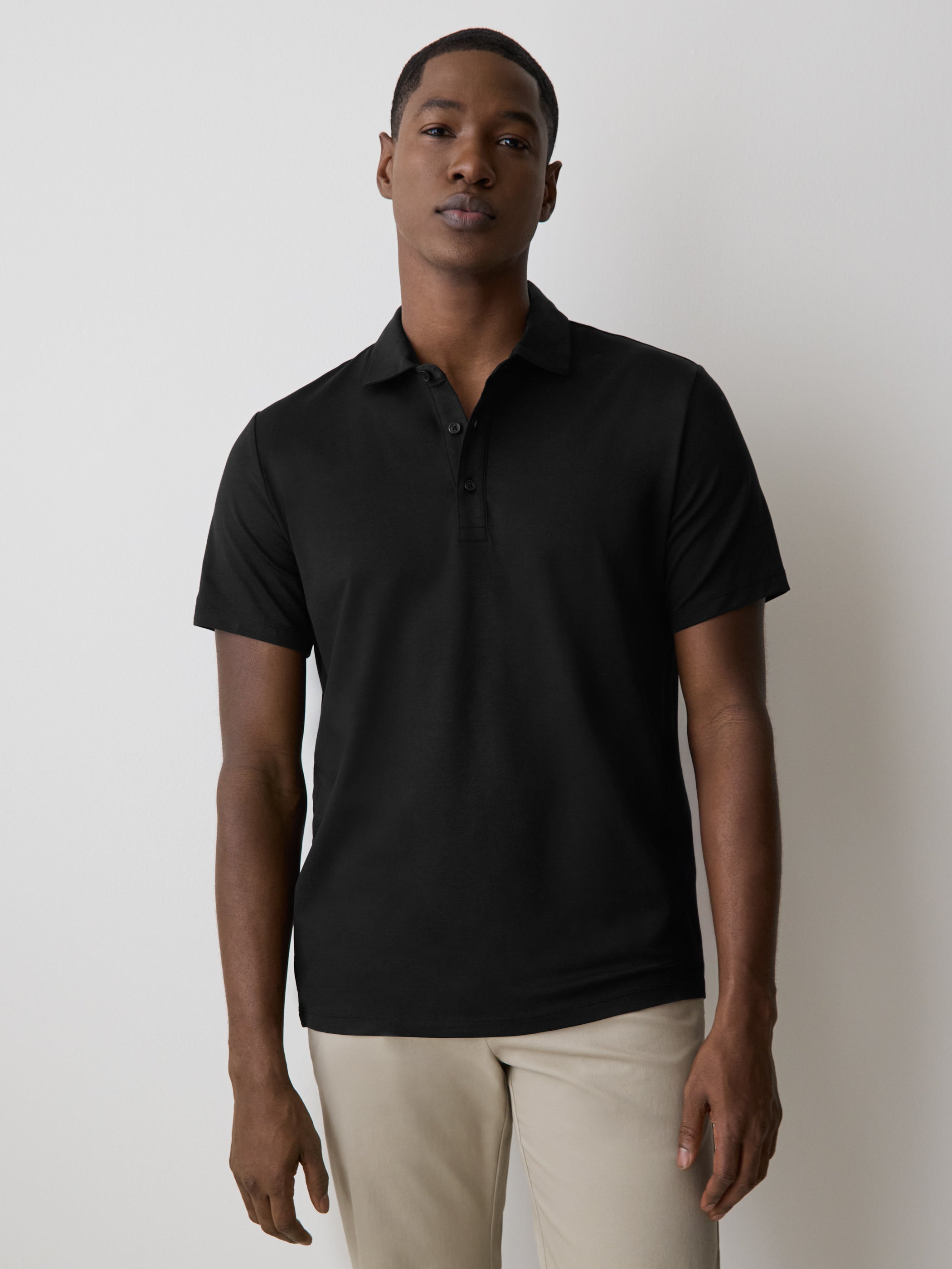 Short-Sleeve Supima (R) Cotton Jersey Polo | RW&CO. Short-Sleeve Supima (R) Cotton Jersey Polo | RW&CO.