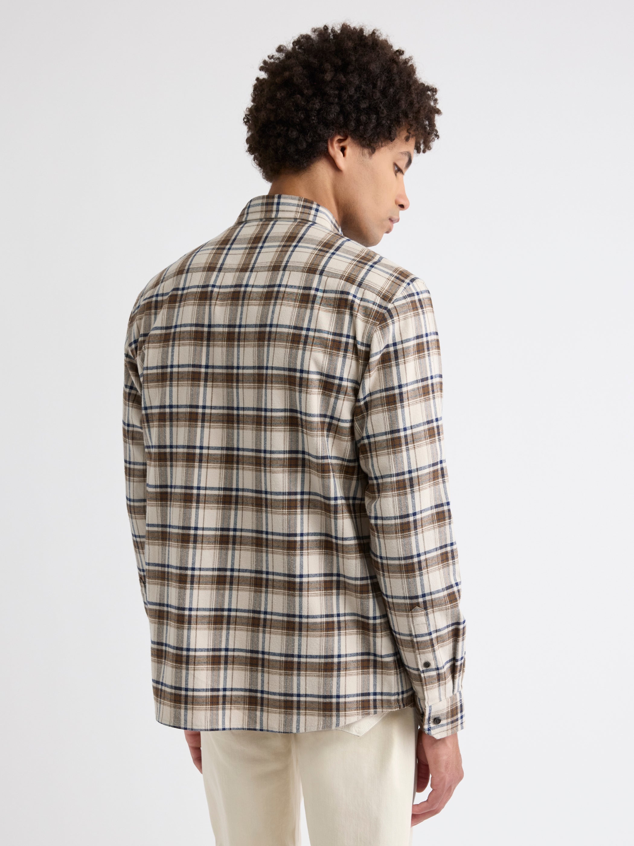 Chemise Carreautée à Coupe Régulière en Flanelle