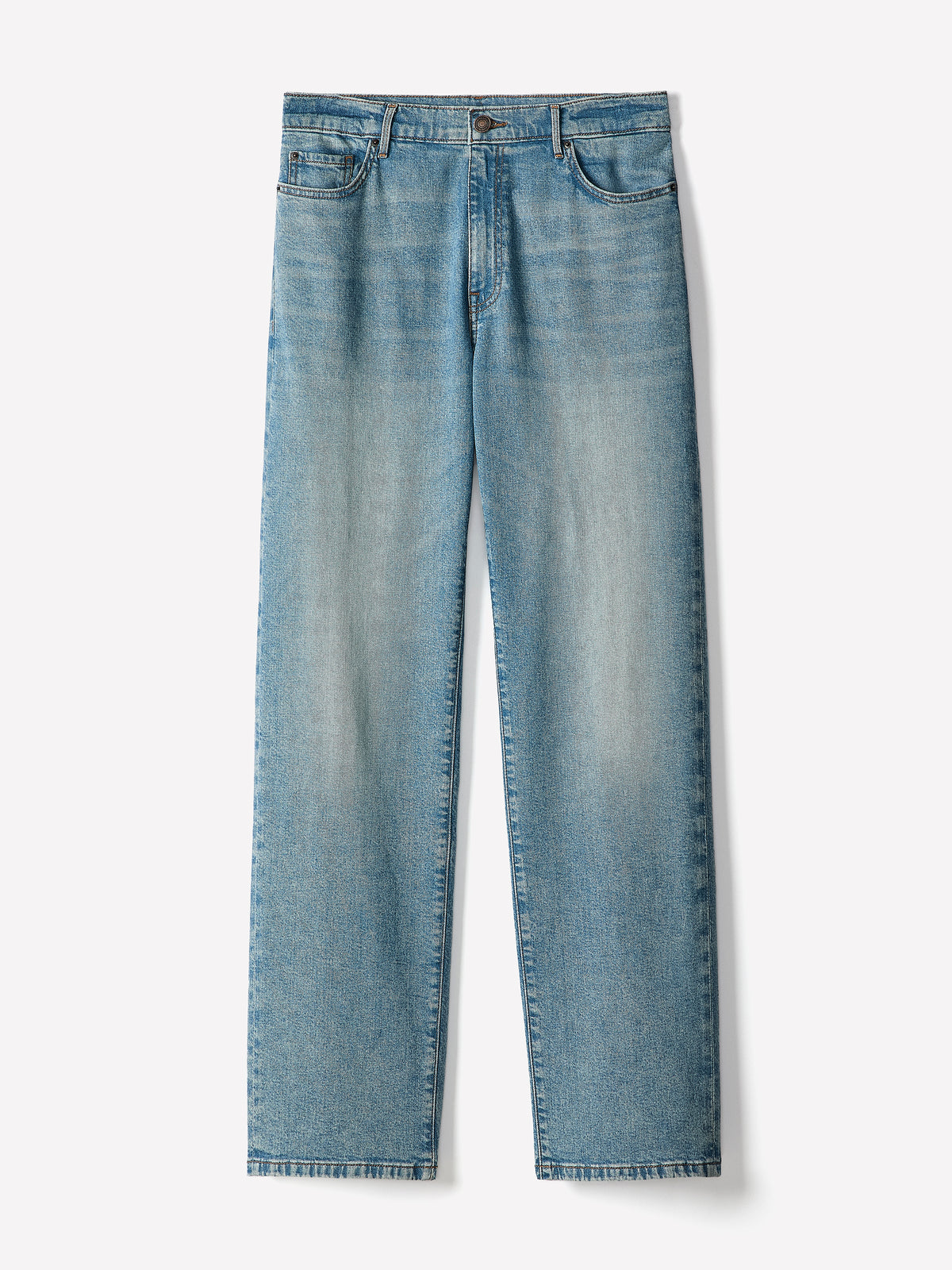 Mid-Rise Straight-Leg Jeans