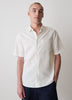 Mens Woven Linen Blend Shirt Regular Fit Short Sleeve