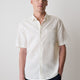 Mens Woven Linen Blend Shirt Regular Fit Short Sleeve