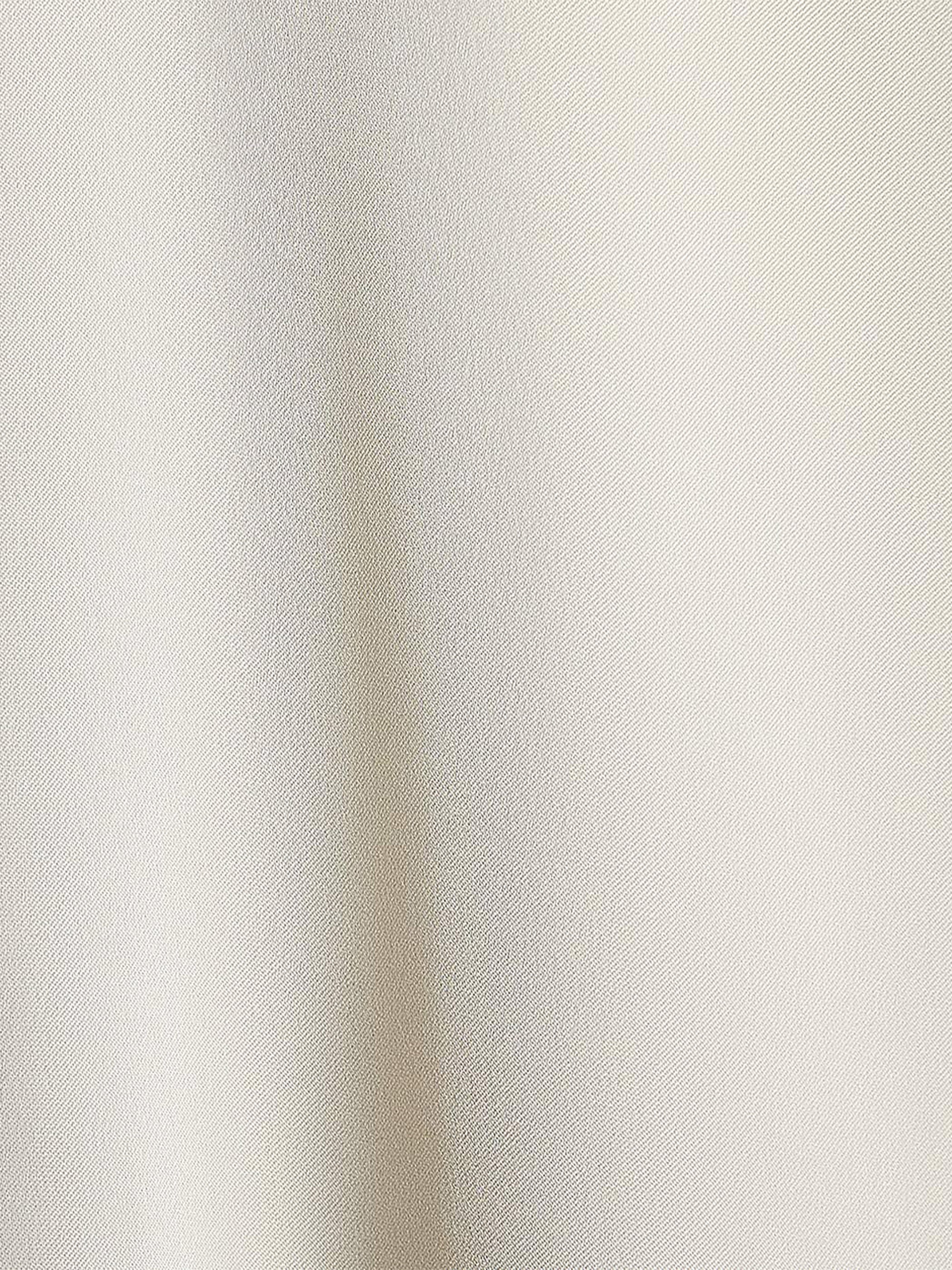 Blouse Boutonnée en Satin à Manches Longues