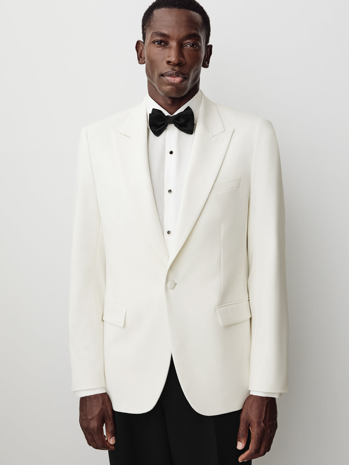 Tailored-Fit White Dinner Blazer