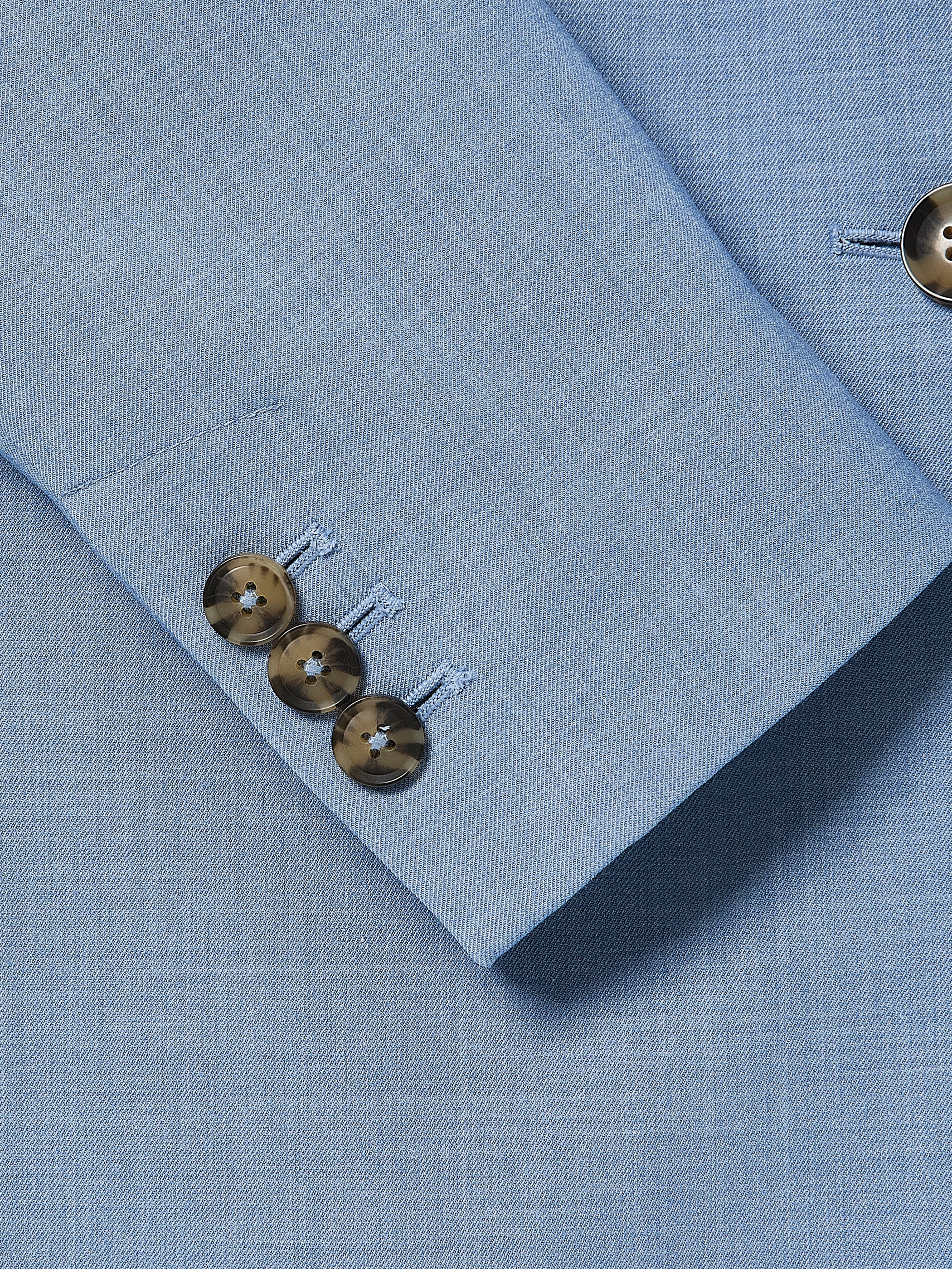 Light Blue Two-Button Fitted Blazer