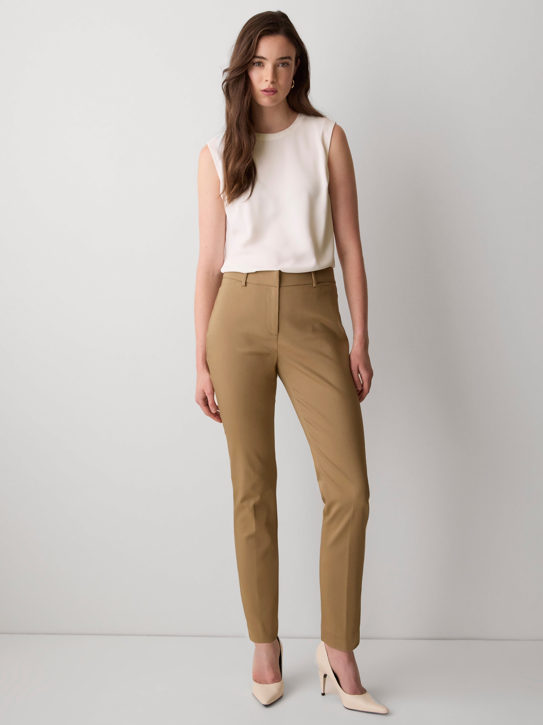 Camisole Satinée à Col Rond