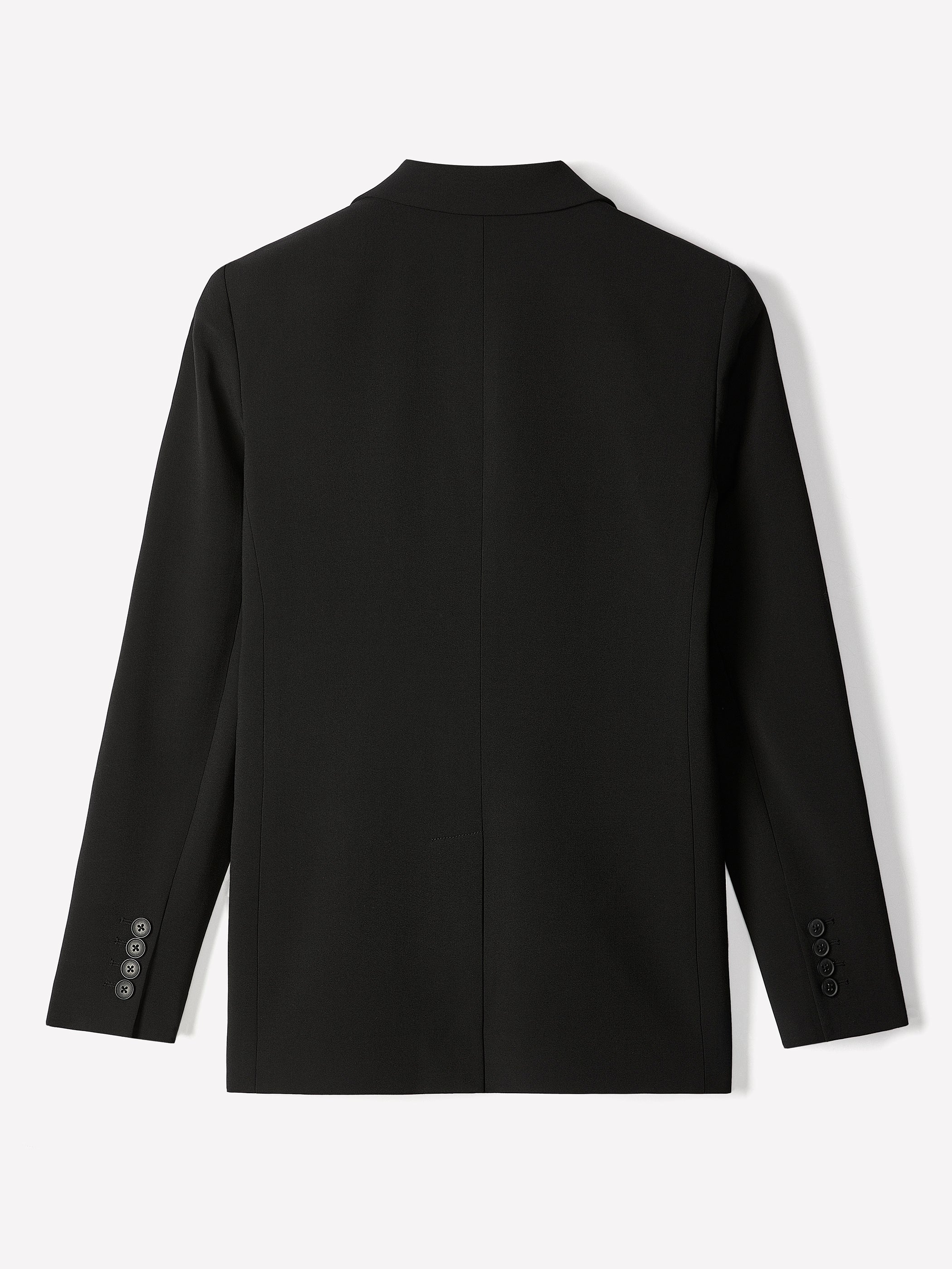 Relaxed-Fit Two-Button Twill Blazer
