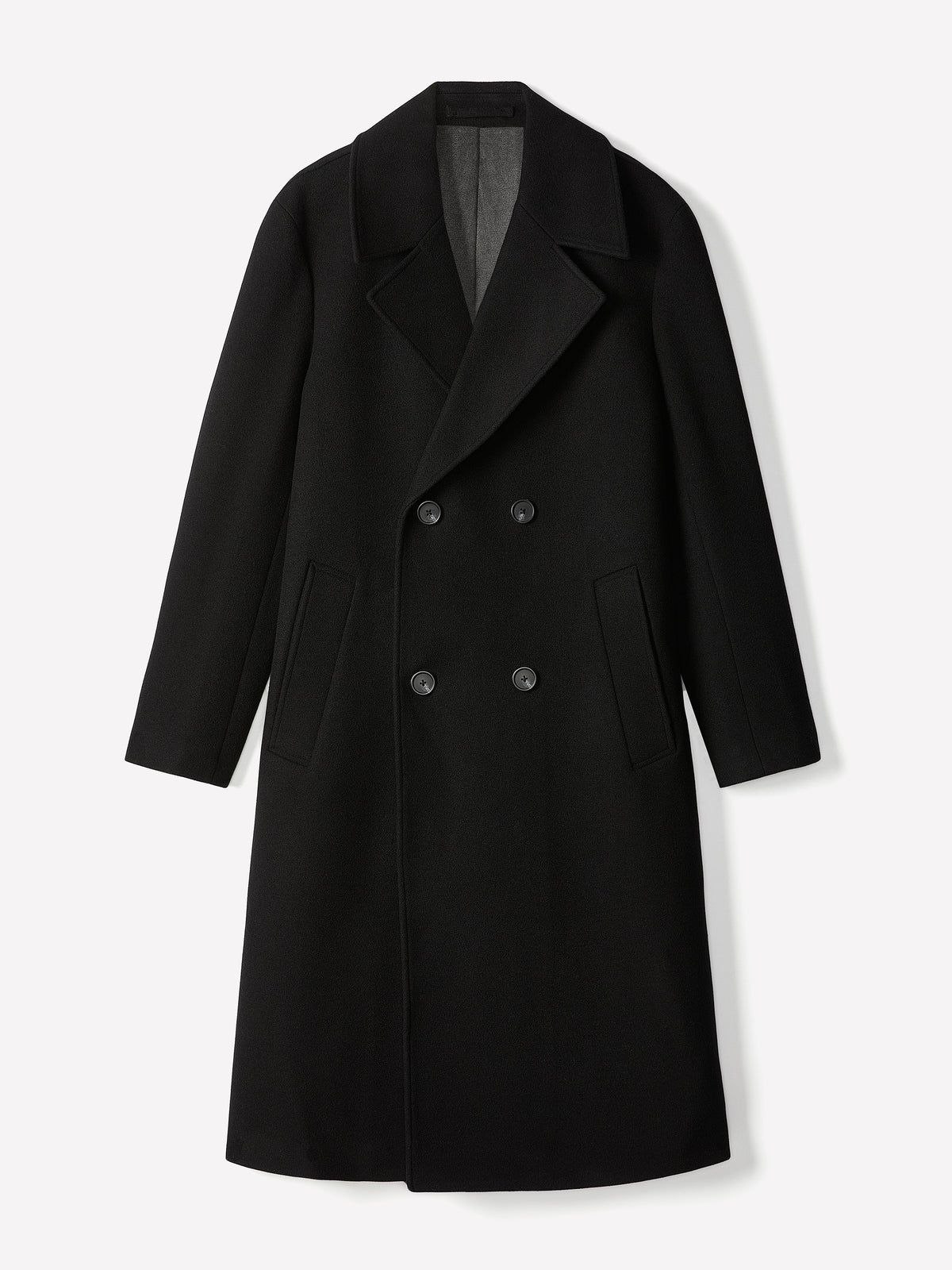 Double Breasted Topcoat Wool Blend
