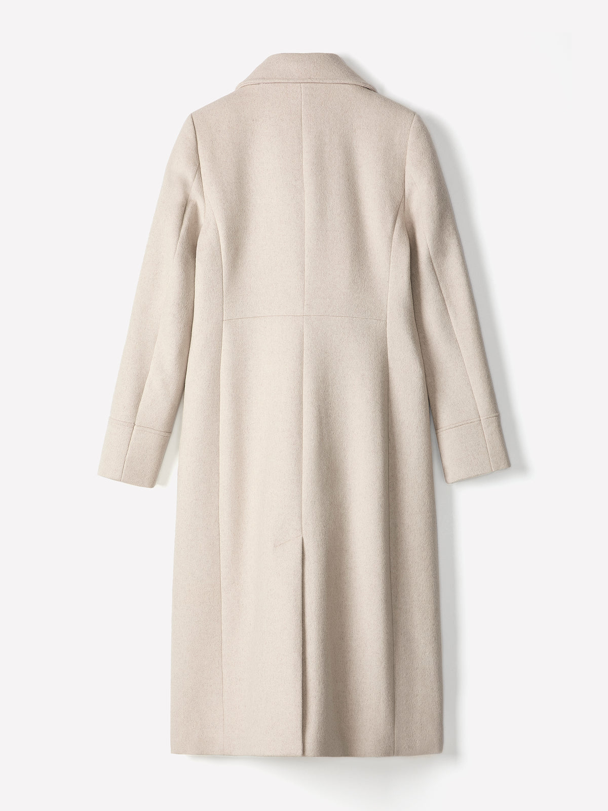 Wool Blend Double Breasted Coat