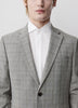Slim-Fit Checkered Grey Suit Blazer