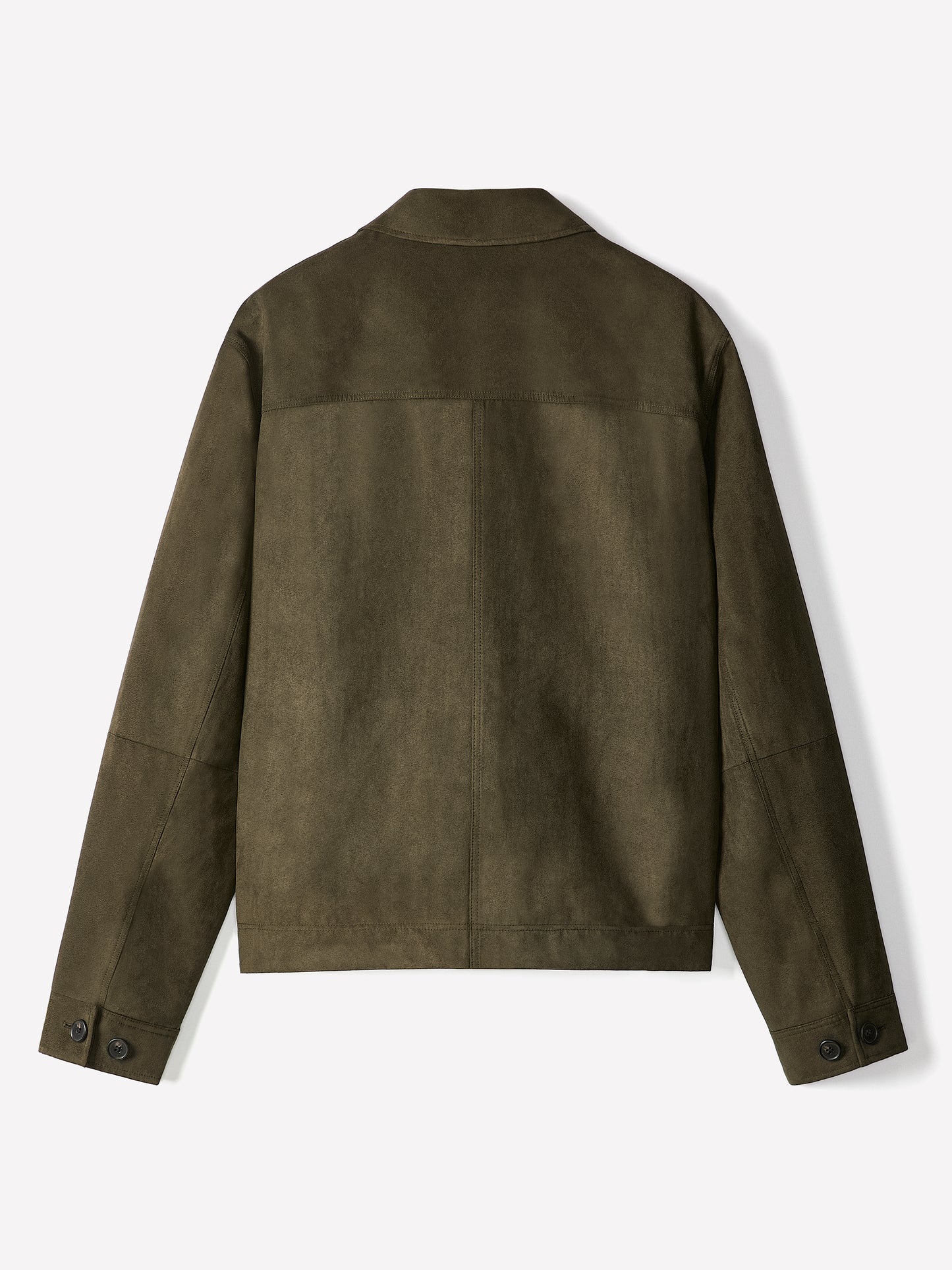 Woven Faux Suede Shacket Jacket