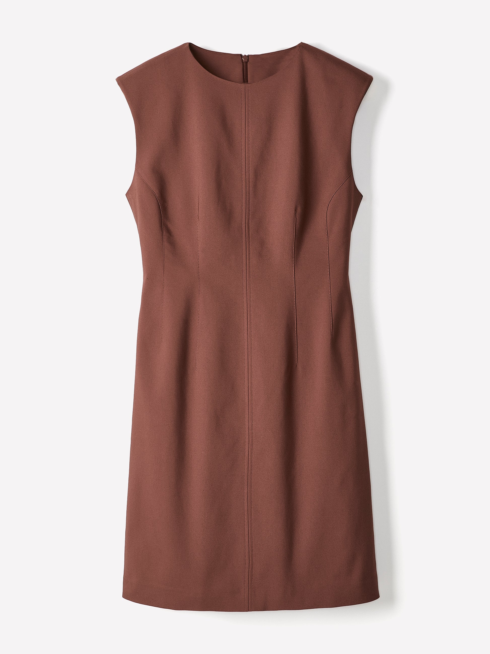 Sleeveless Crew-Neck Mini Dress