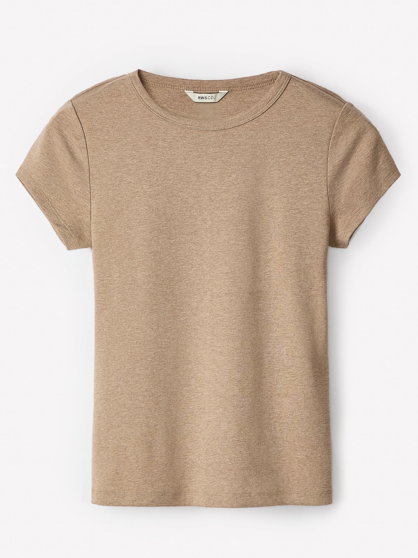 Short-Sleeve Crew-Neck Ribbed Tee