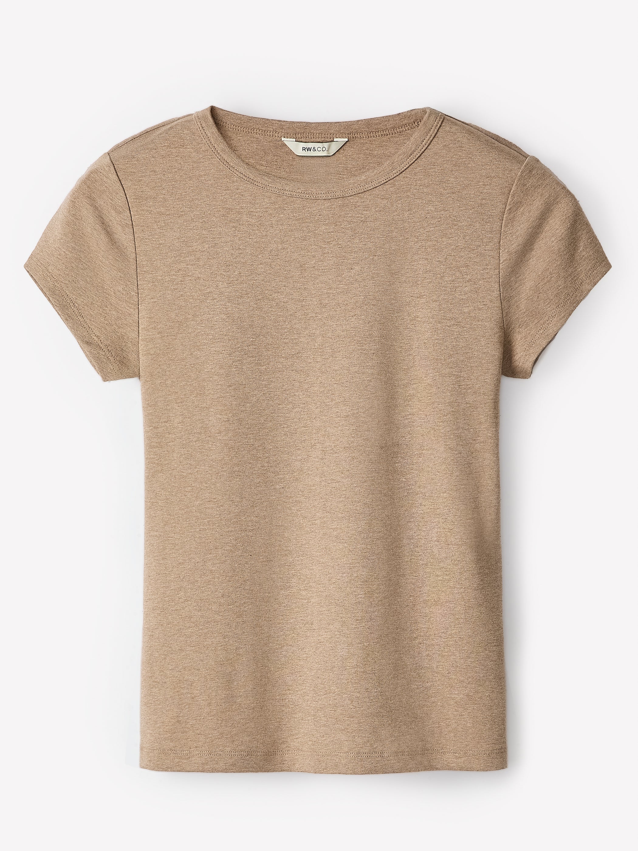 Short-Sleeve Crew-Neck Ribbed Tee