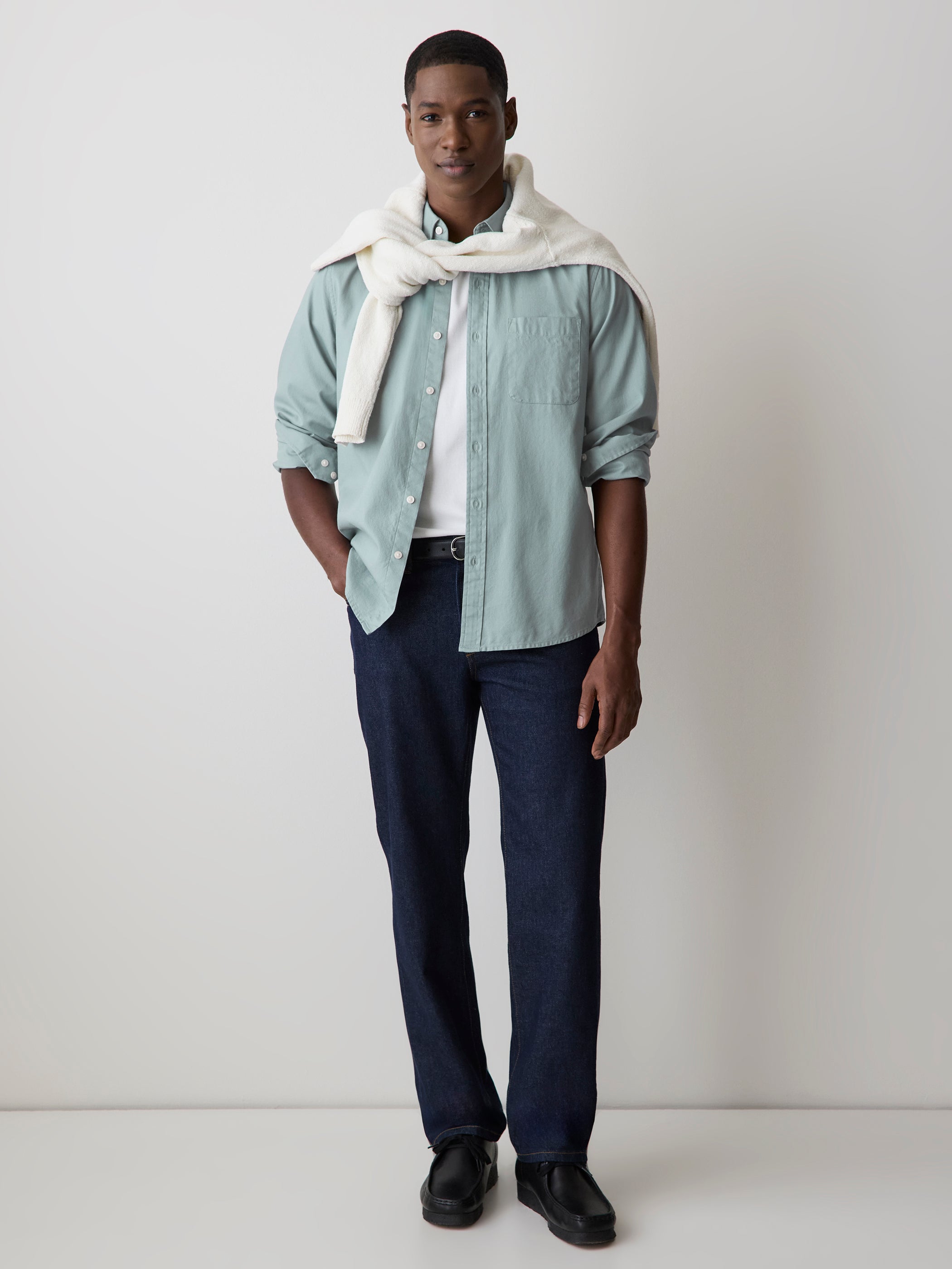 Long-Sleeve Textured Shirt