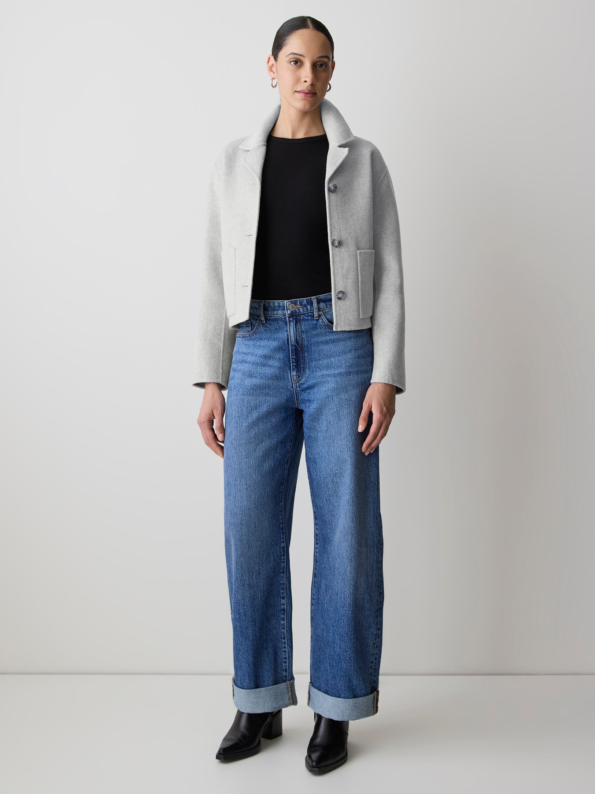 Short-Sleeve Crew-Neck Ribbed Basic Tee