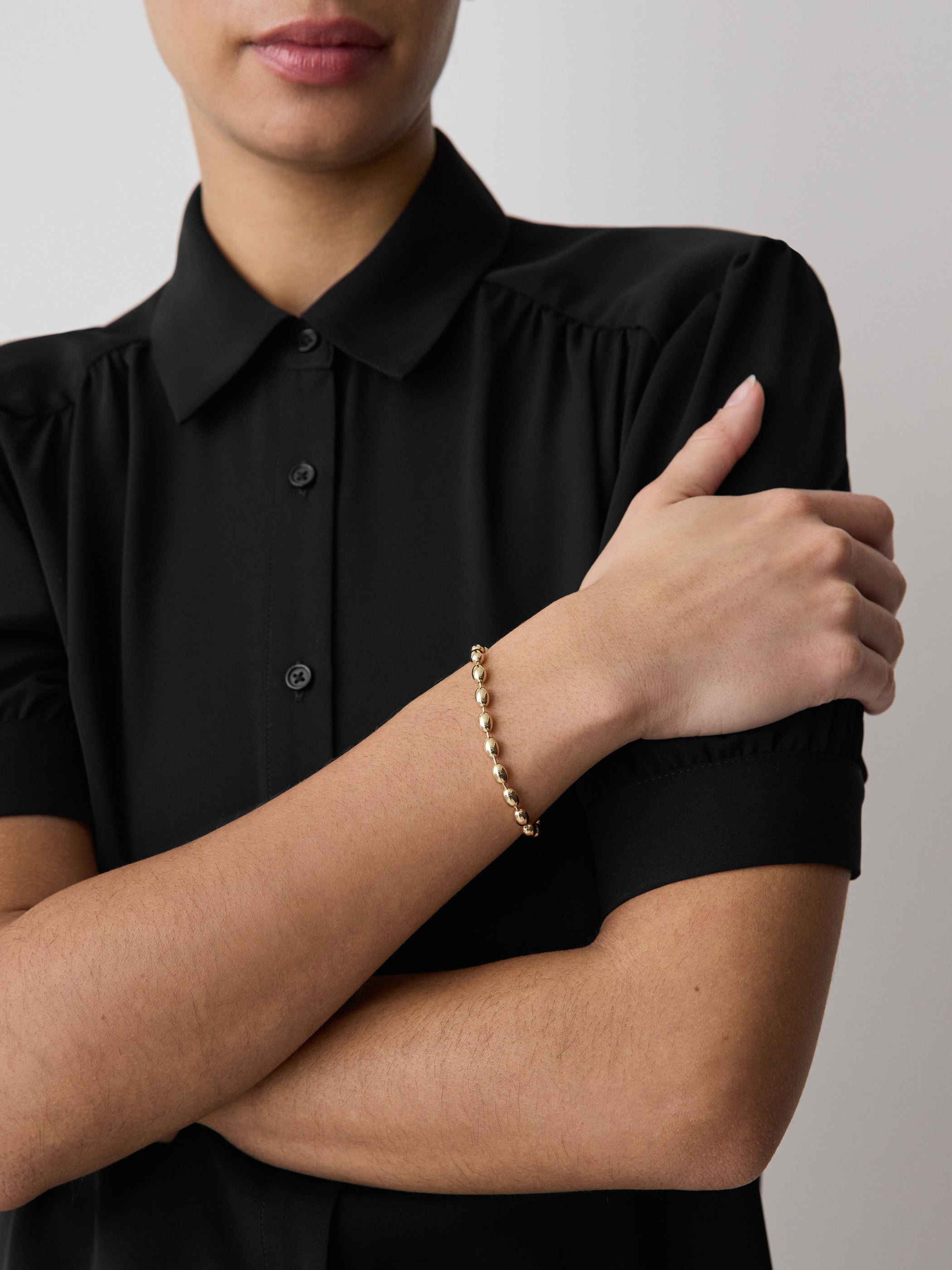 Bracelet à Billes Dorées