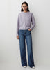 Long-Sleeve Crew-Neck Spongy Pullover