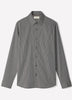 Tailored Brown Two-Tone Cotton Shirt