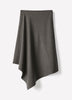 High-Rise Asymmetrical Flare Midi Skirt