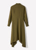 Woven Chiffon Asymmetric Hem Dress