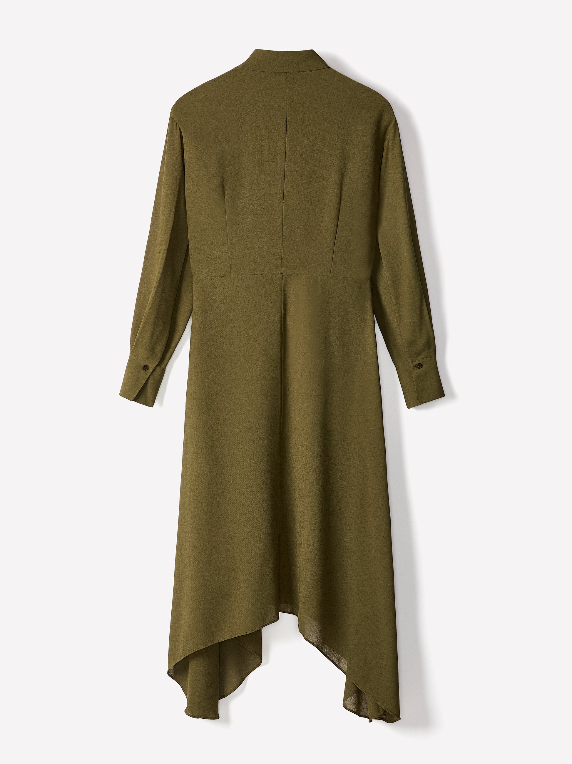 Woven Chiffon Asymmetric Hem Dress