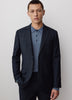 Slim Fit Navy Windowpane Woven Blazer