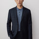 Slim Fit Navy Windowpane Woven Blazer
