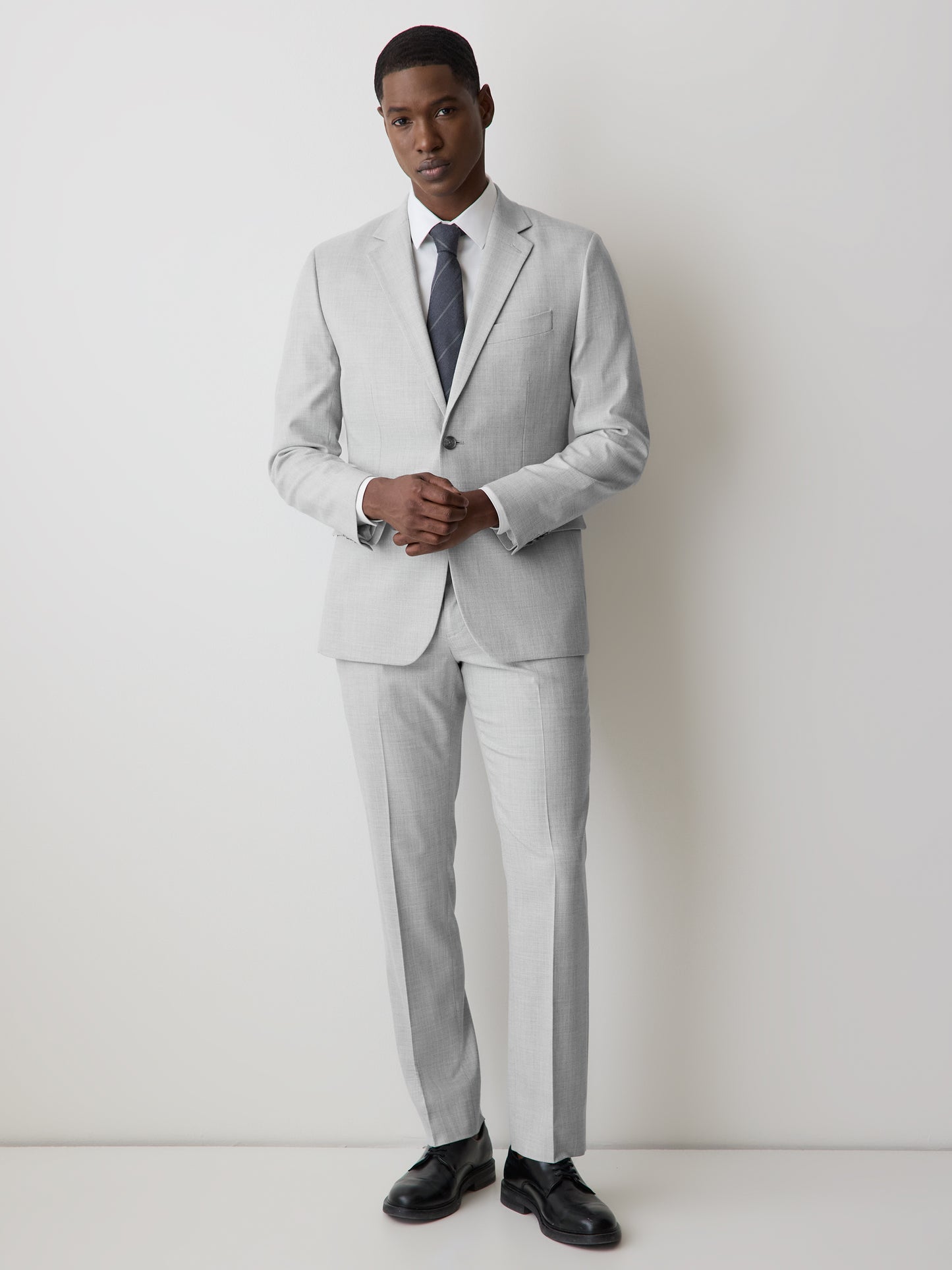 Essential Trailored Fit Light Grey Suit Blazer