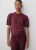 Knit Cotton Blend Crew Neck Sweater