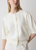 Knit Cotton Cardigan with Elbow Patches