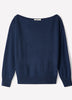 Off Shoulder Knit Sweater 100% Merino Wool