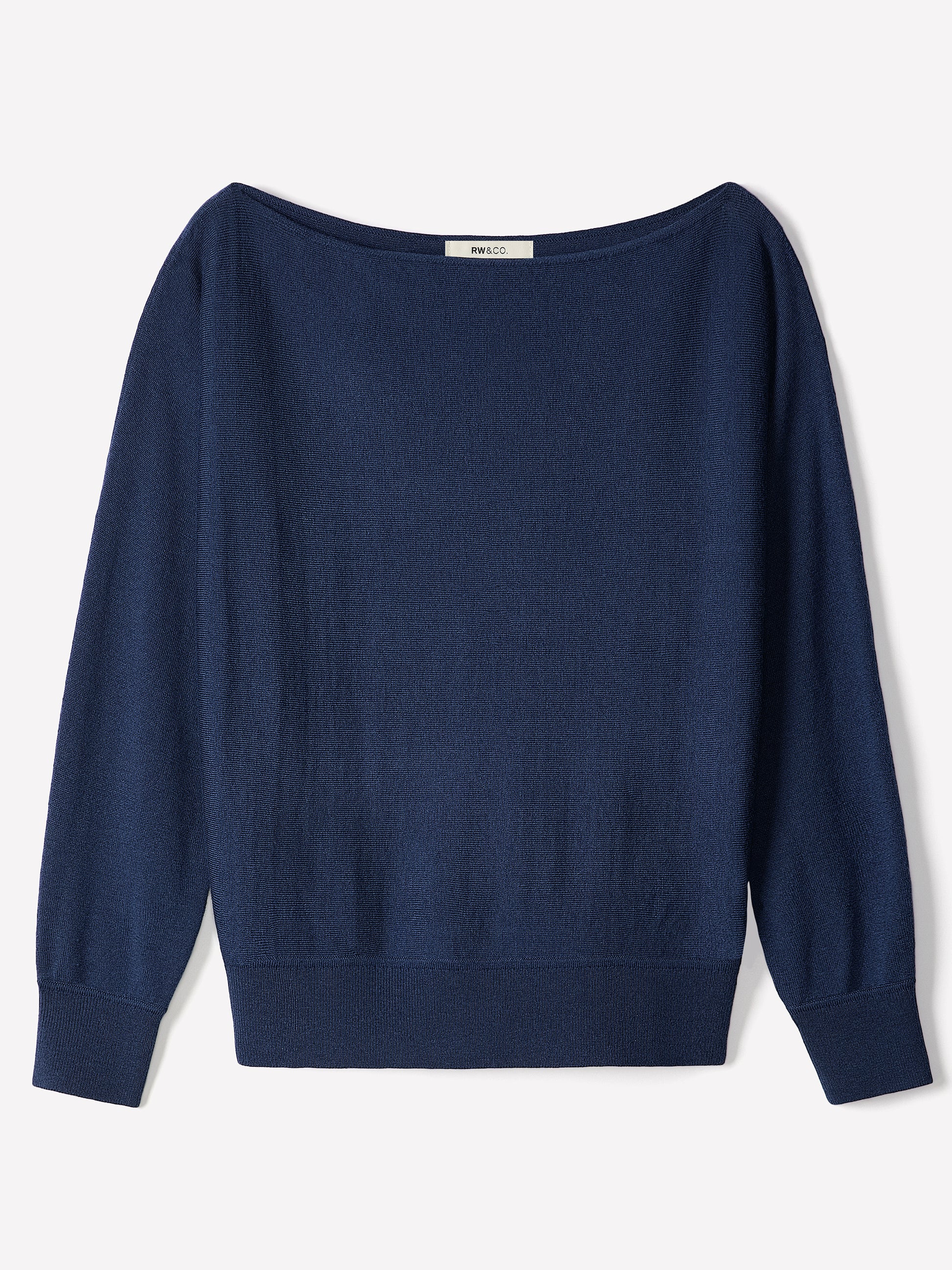 Off Shoulder Knit Sweater 100% Merino Wool