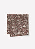 Woven Silk Pocket Square Berry Floral Print