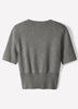 Knit Sweater with Shoulder Pads, Viscose Nylon Blend