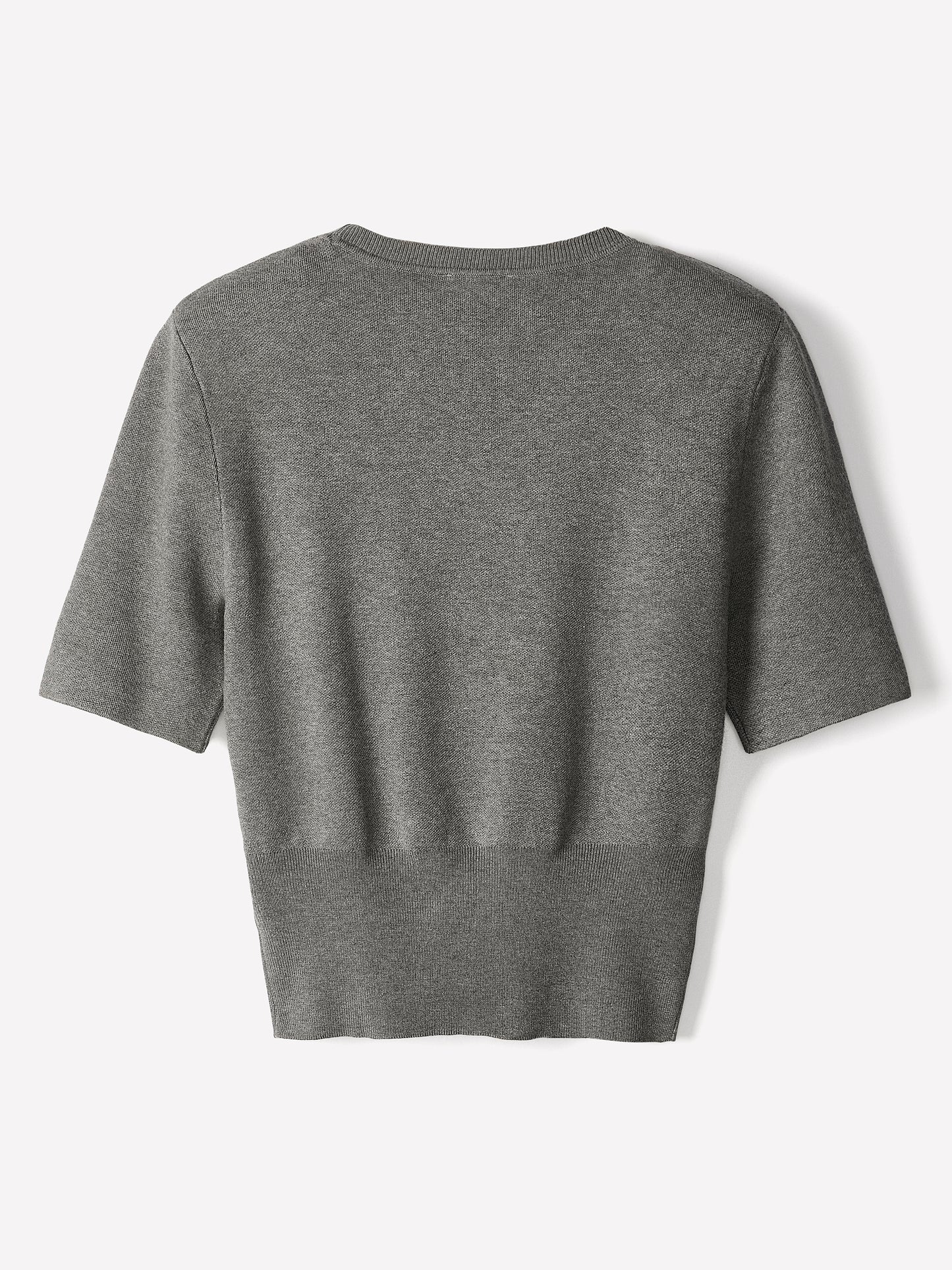 Knit Sweater with Shoulder Pads, Viscose Nylon Blend