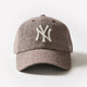 Woven Wool Blend Hat with Herringbone Pattern
