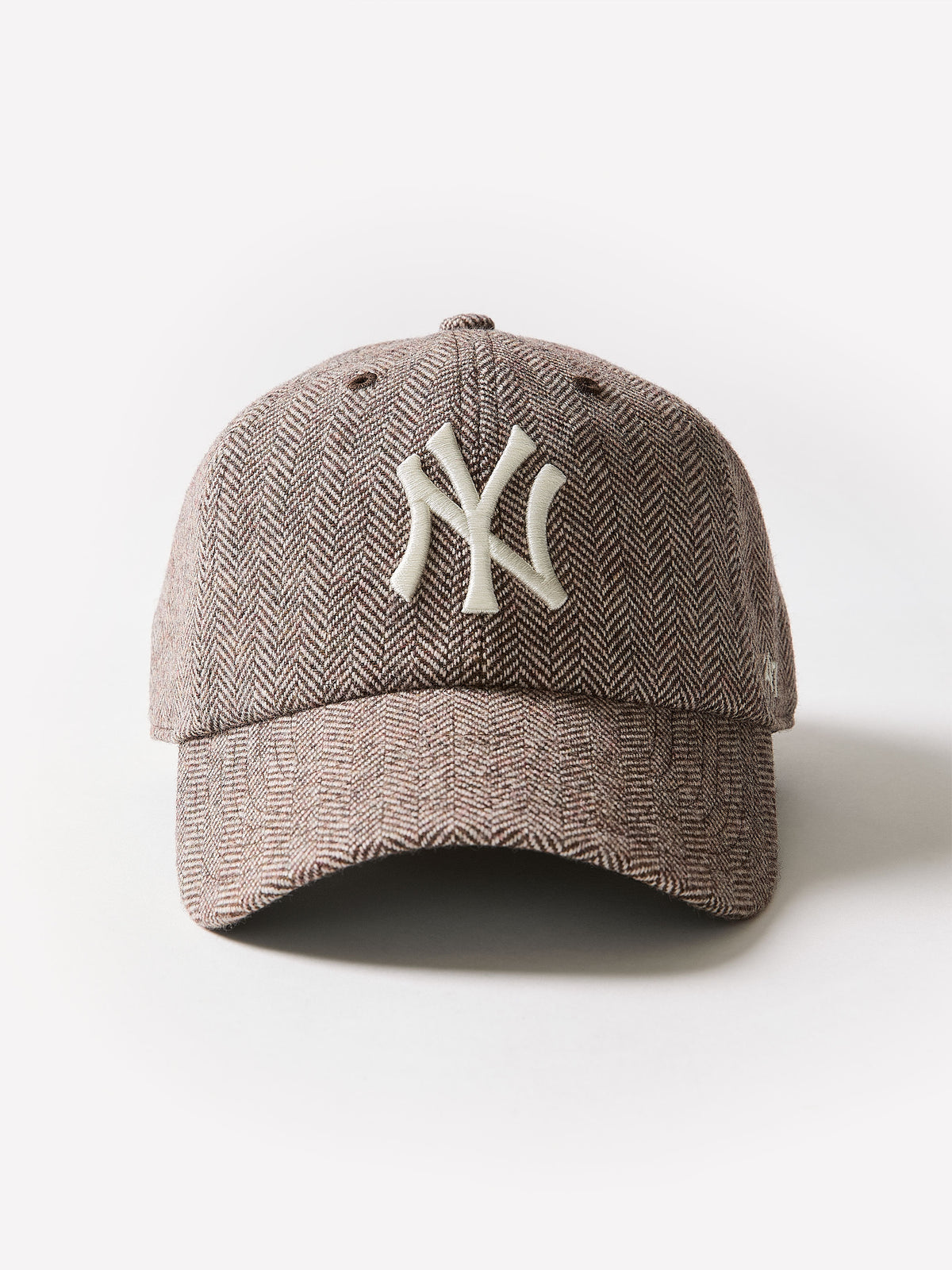 Woven Wool Blend Hat with Herringbone Pattern
