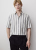 Men's Woven Short Sleeve Shirt Wide Stripe
