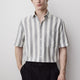 Men's Woven Short Sleeve Shirt Wide Stripe