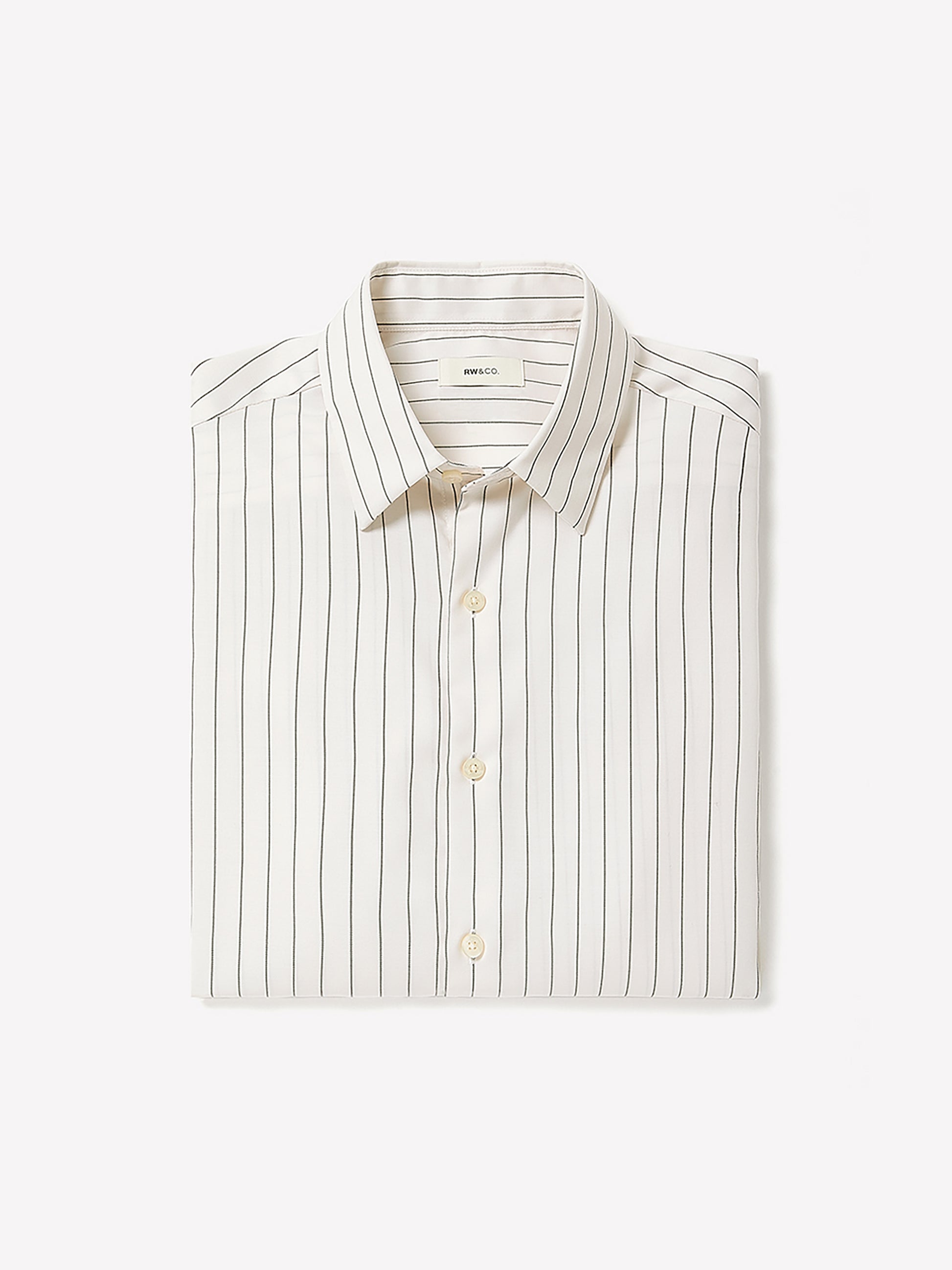 Striped Relaxed-Fit Twill Dress Shirt