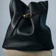Belted Faux Leather Tote Bag
