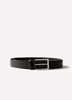 Leather Belt with Crocodile-Skin Pattern