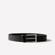 Leather Belt with Crocodile-Skin Pattern